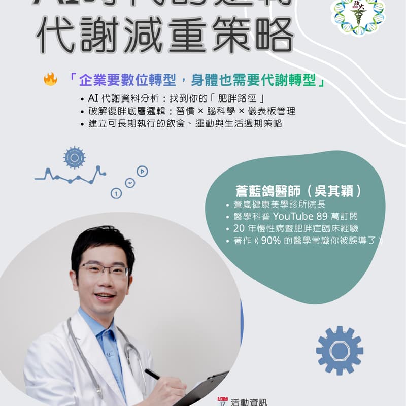 Cover Image for 🔥華山論劍 AI時代的 逆轉代謝減重策略_企業要數位轉型，身體也需要代謝轉型」