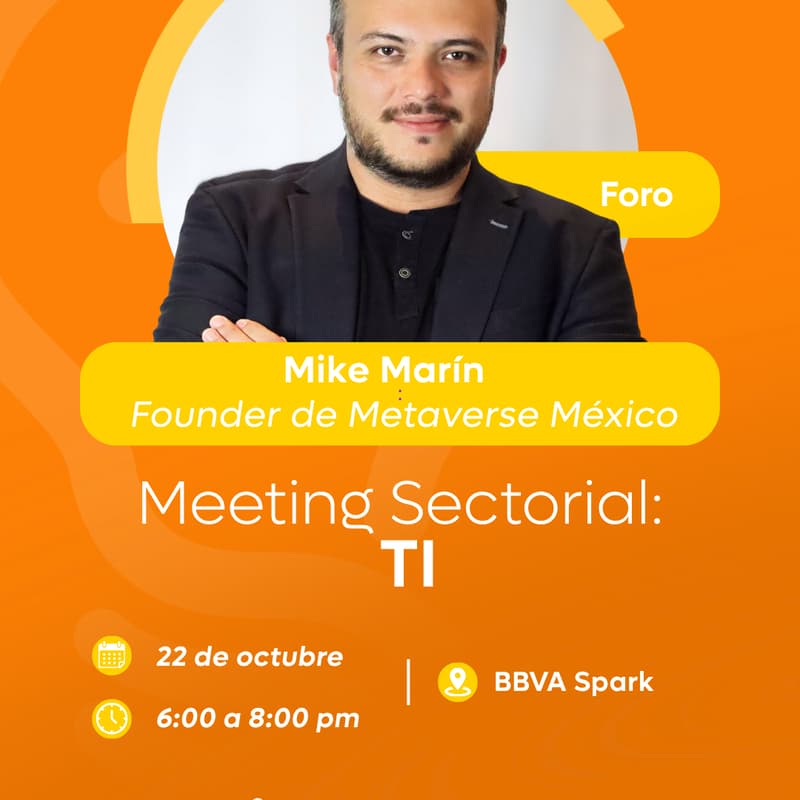 Cover Image for Meeting sectorial: IA con Mike Marín de Metaverse México