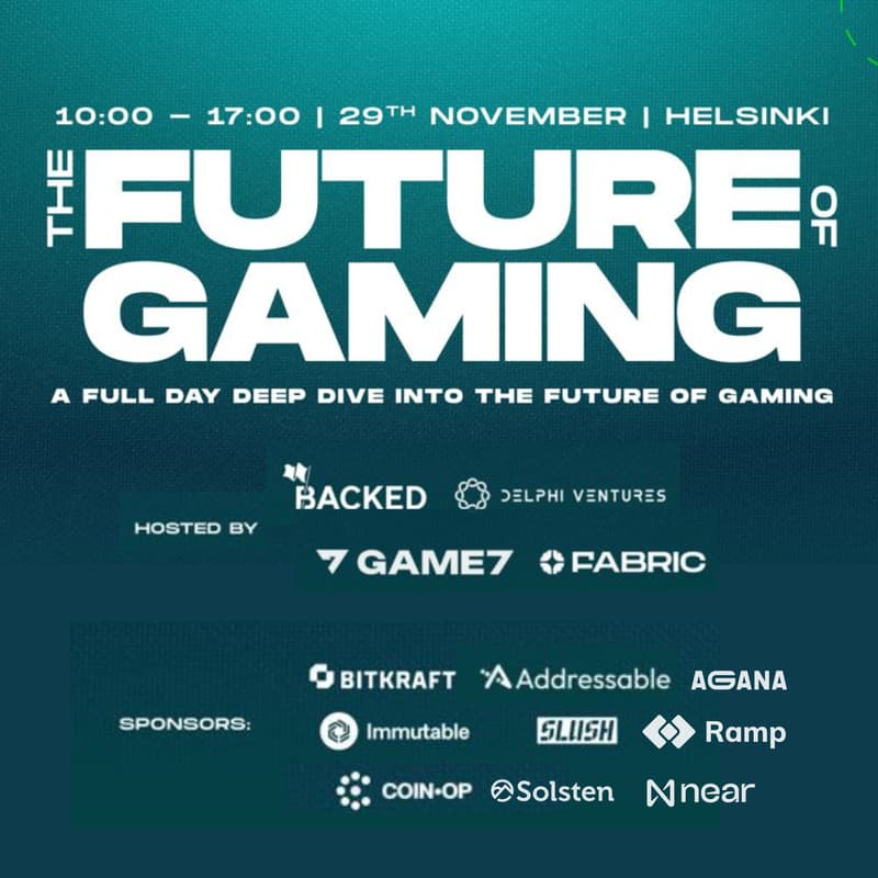 Cover Image for Future of Gaming | FABRIC Ventures @ Slush with Backed VC and Delphi Digital