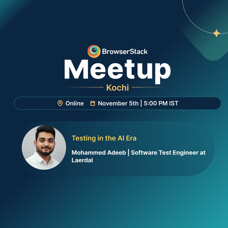 Cover Image for BrowserStack QA Online Meetup Kochi - November