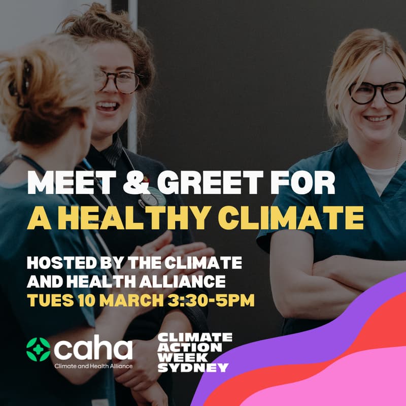 Cover Image for MEET & GREET: Health professionals for a healthy climate 💚