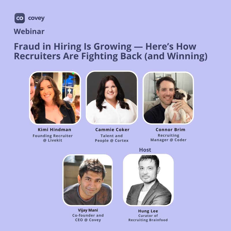 Cover Image for Webinar: Fraud in Hiring Is Growing — Here’s How Recruiters Are Fighting Back (and Winning)