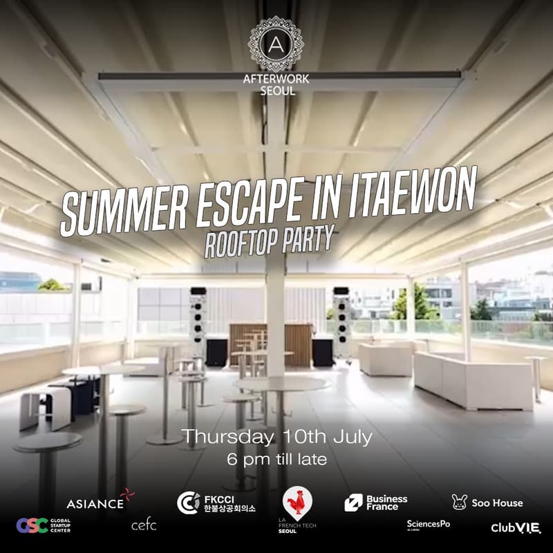 Cover Image for Afterwork Seoul - Thursday 10th July @itaewon - Summer Escape in Itaewon - Rooftop Party