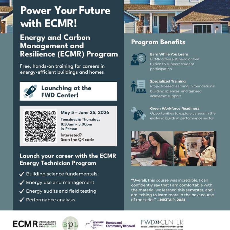 Cover Image for Clean Energy Training Info Session – FREE Energy Technician Program at FWD Center/MCC