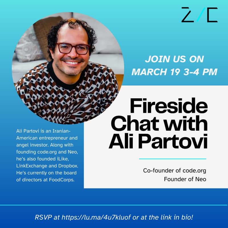 Cover Image for Fireside Chat with Ali Partovi (co-founder of code.org)