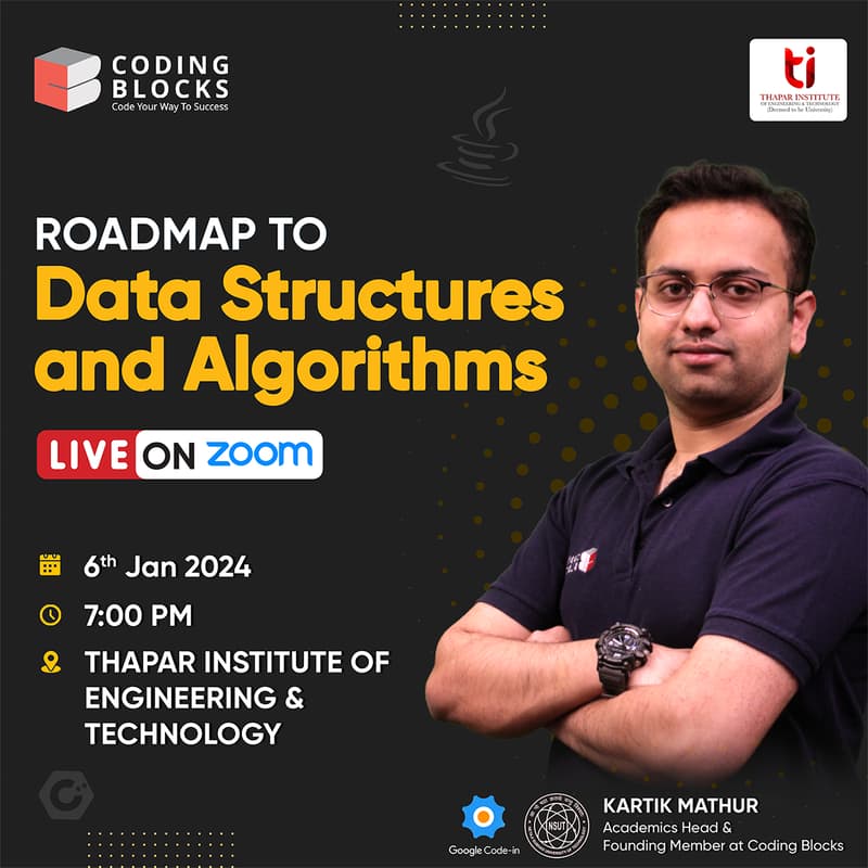 Cover Image for Roadmap to Data Structures & Algorithms | Thapar Institute of Engineering & Technology
