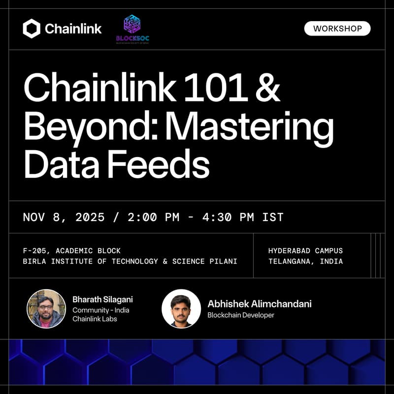 Cover Image for Chainlink 101 & Beyond: Mastering Data Feeds  [Code the Chain @ ATMOS'25]