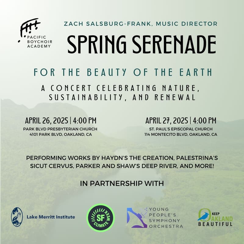 Cover Image for Pacific Boychoir Spring Serenade #1 - A Concert for Sustainability and Renewal