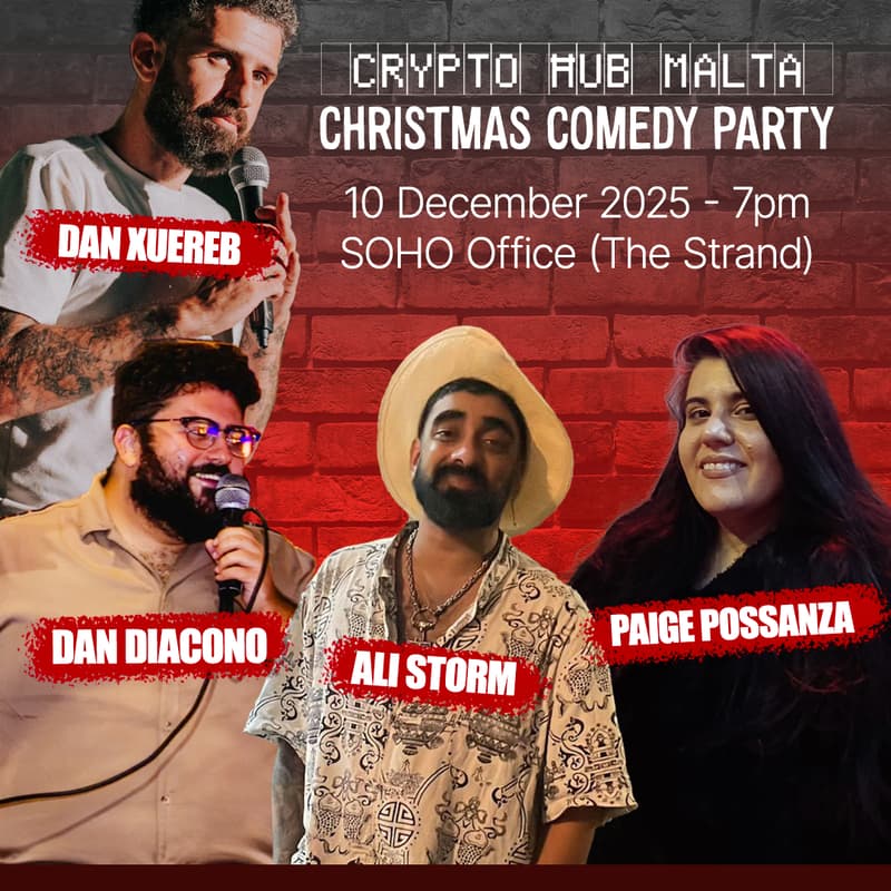 Cover Image for Crypto Ħub Malta – Crypto Comedy Christmas Party