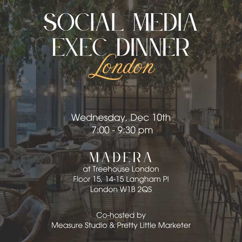 Cover Image for Social Media Exec Dinner London