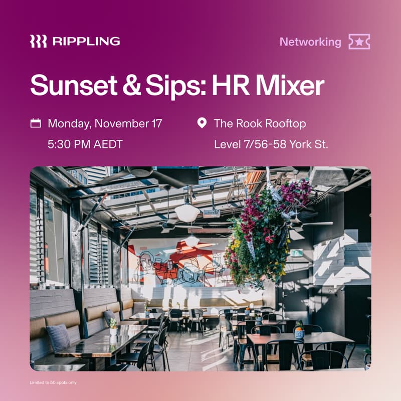 Cover Image for Sunset & Sips: HR Mixer 🌆 Sydney