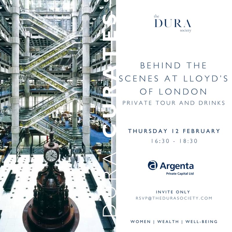 Cover Image for DURA CURATES | Behind the Scenes at Lloyd's of London - Private Tour and Drinks