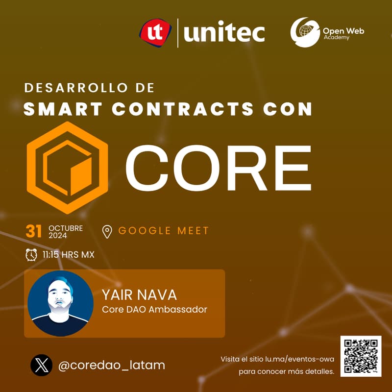 Cover Image for Desarrollo de Smart Contracts con Core @ UNITEC