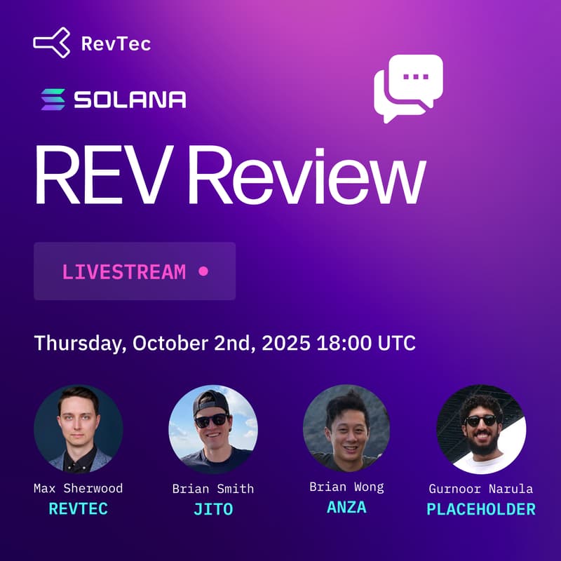 Cover Image for Q3 Solana REV Livestream