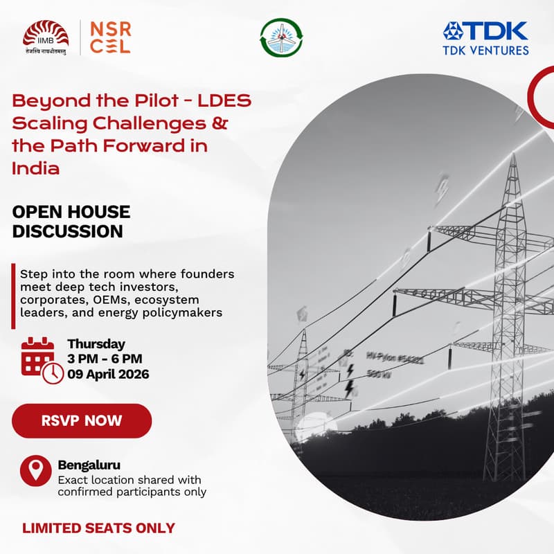 Cover Image for Open House Discussion: Beyond The Pilot - LDES Scaling Challenges & The Path Forward In India