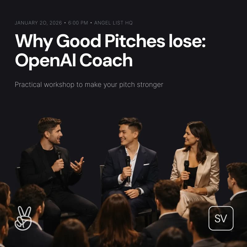 Cover Image for Why Good Pitches Don’t Get Funded: A Live Workshop on Clarity & Confidence from OpenAI coach