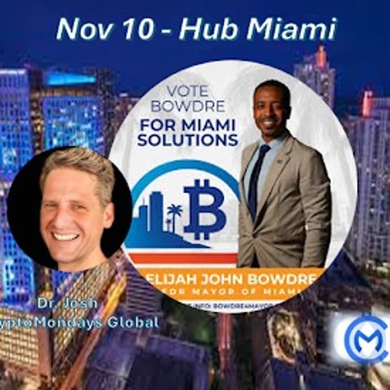 Cover Image for CryptoMondays Miami: The Future of Miami and The ABCs of Governance Nov 10th, 6pm - 8m The HUB @ Office Logic