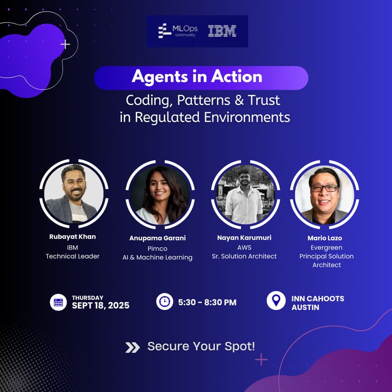 Cover Image for Agents in Action: Coding, Patterns & Trust in Regulated Environments