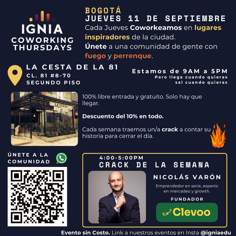 Cover Image for Ignia Coworking Thursdays - 11 de Septiembre