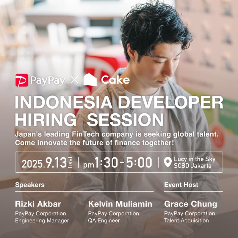 Cover Image for PayPay Developer Hiring Session in Jakarta