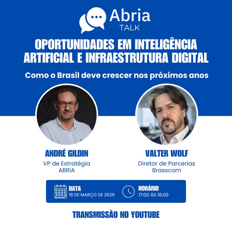 Cover Image for ABRIA TALK - Oportunidades em Inteligência Artificial e Infraestrutura Digital