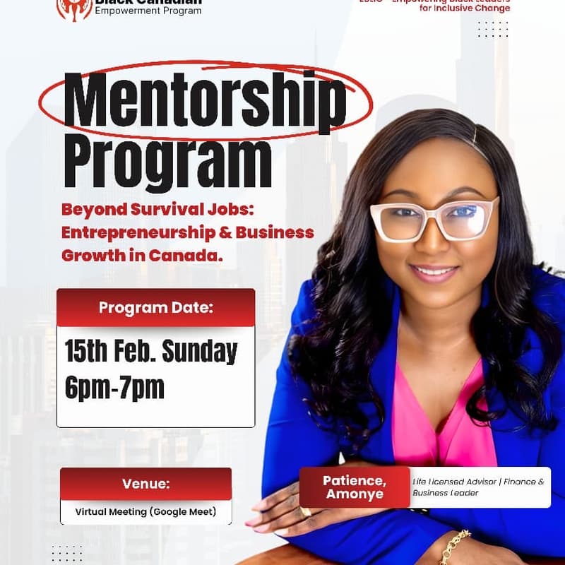 Cover Image for Mentorship Program: Beyond Survival Jobs, Entrepreneurship & Business Growth in Canada