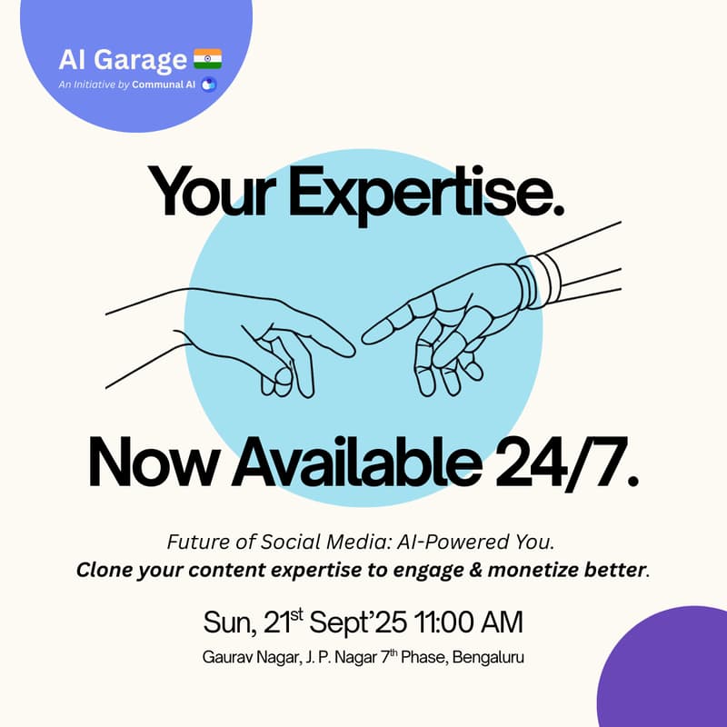 Cover Image for Clone Your Expertise: AI Workshop for Social Influencers (LinkedIn, Instagram, X)