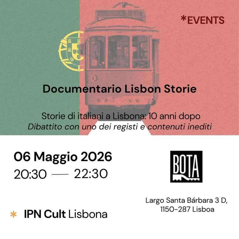 Cover Image for IPN Lisbona - Proiezione speciale: "Lisbon Storie – 10 anni dopo"
