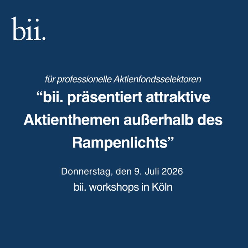 Cover Image for "bii. präsentiert attraktive Aktienthemen außerhalb des Rampenlichts” bii workshops