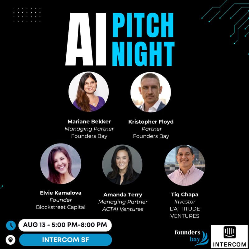 Cover Image for Founders Bay AI Pitch Night @ Intercom