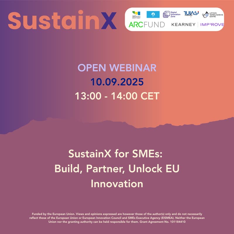 Cover Image for SustainX for SMEs: Build, Partner, Unlock EU Innovation