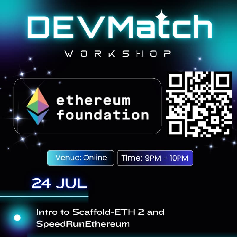 Cover Image for Devmatch Pre-Hackathon Workshop: Ethereum Foundation
