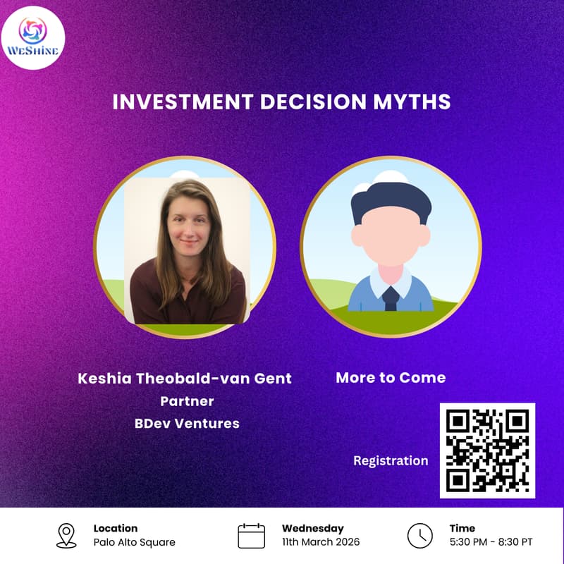Cover Image for "Investment decision myths" VC Keynote + Startup Pitch