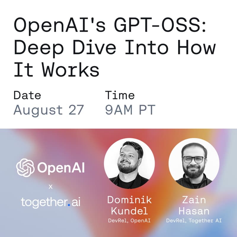 Cover Image for GPT-OSS: Deep Dive + Live Q&A with OpenAI's Dominik Kundel