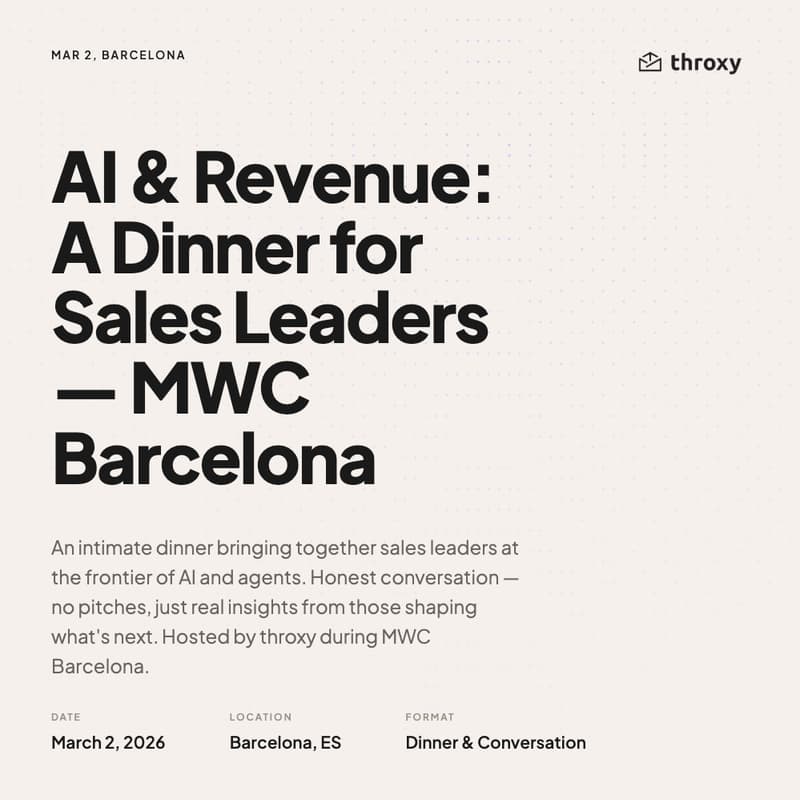 Cover Image for AI & Revenue: A Dinner for Sales Leaders — MWC Barcelona