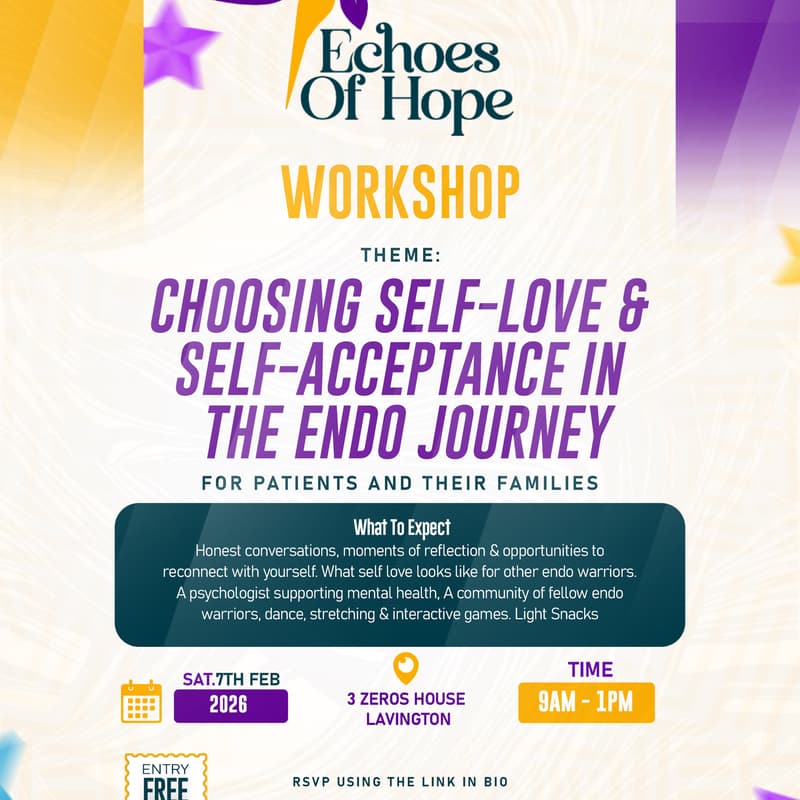 Cover Image for Echoes of Hope Workshop: Choosing self Love & Self acceptance in the endo journey