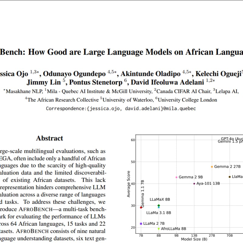 Cover Image for Research Saturday Week 7: AfroBench