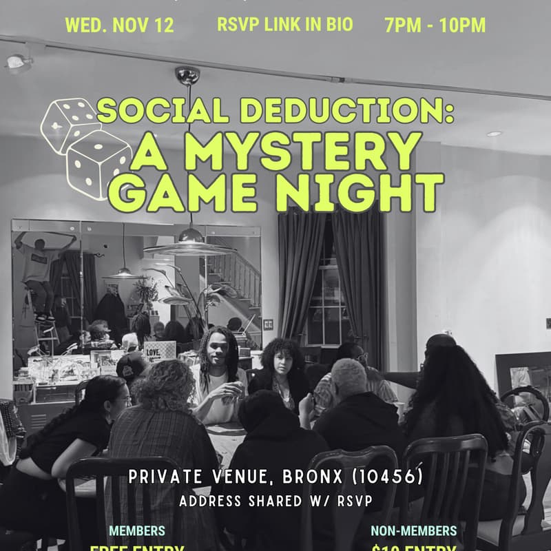 Cover Image for Social Deduction: A Mystery Game Night! 🎲 (003)