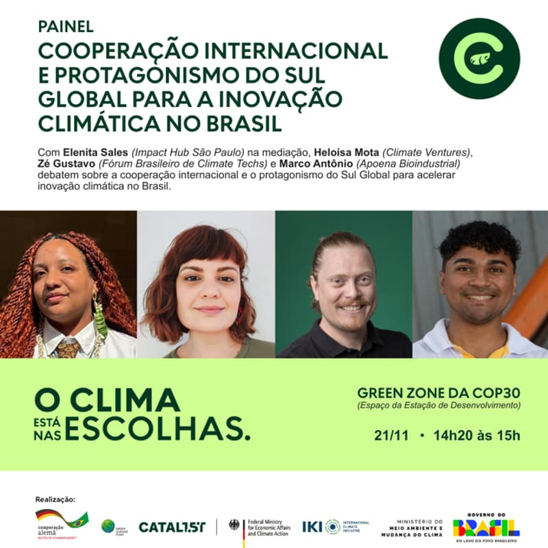 Cover Image for Painel Cooperação Internacional e Protagonismo do Sul Global para a Inovação Climática no Brasil
