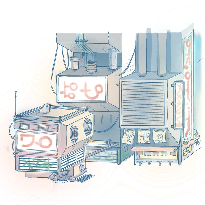 Cover Image for Cyberpunk Cafe: Environment Design for Fantasy Worldbuilding