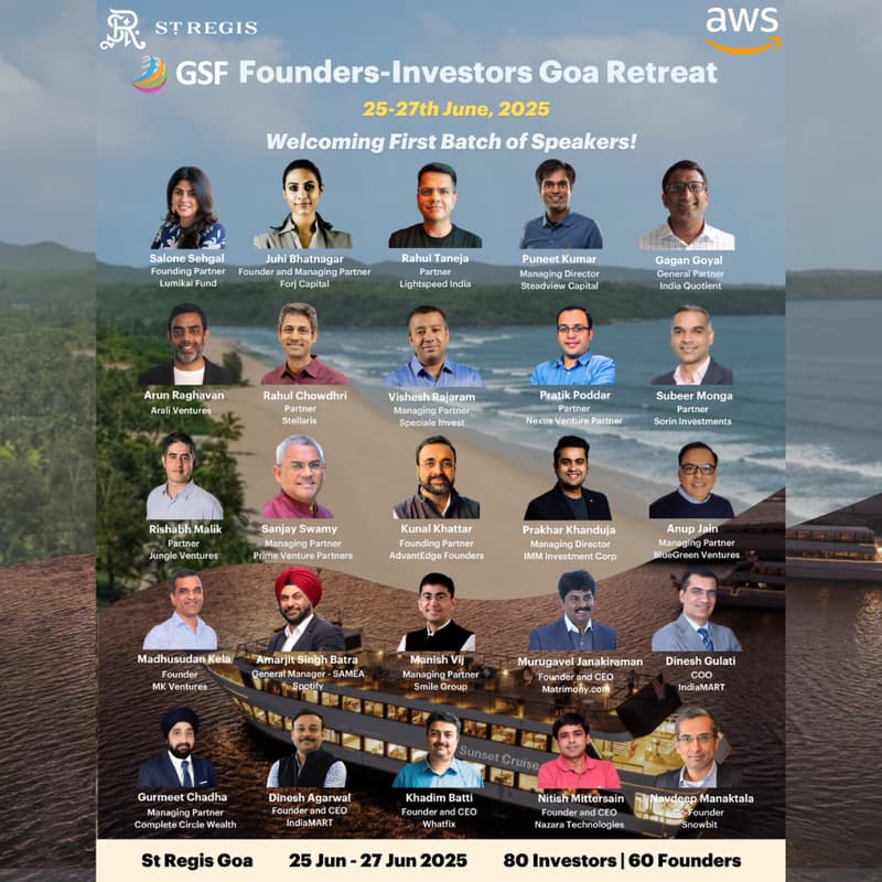 Cover Image for GSF Founders-Investors Retreat: Goa (Speakers)