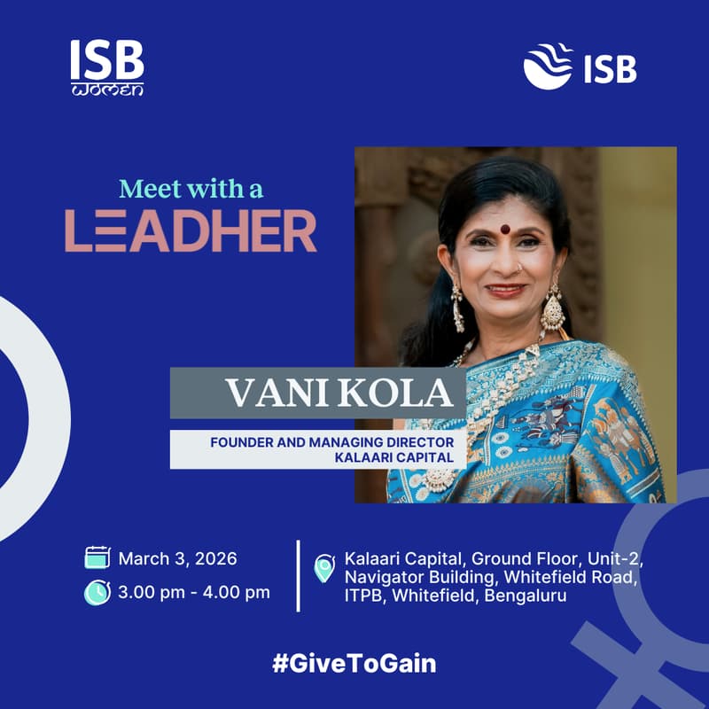 Cover Image for Meet with a LeadHER - Vani Kola, Founder and Managing Director, Kalaari Capital