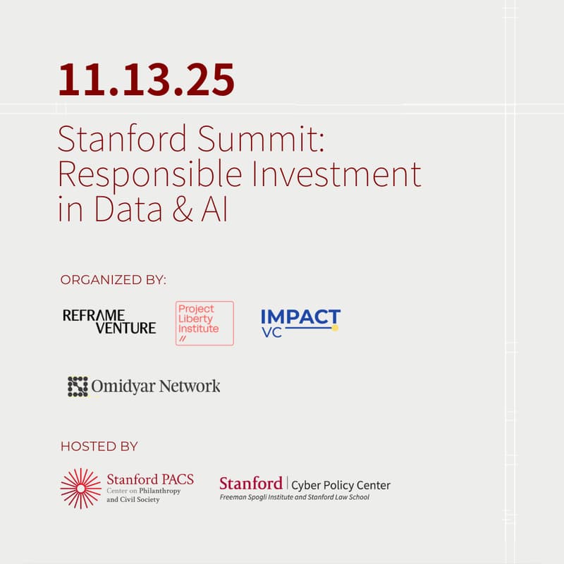 Cover Image for Responsible Investment in Data & AI - Stanford Summit