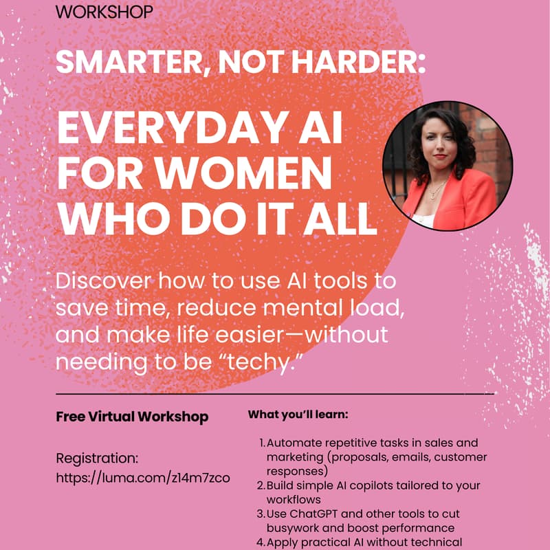 Cover Image for Smarter, Not Harder: Everyday AI for Women Who Do It All
