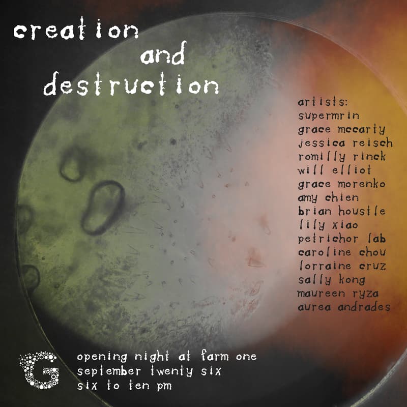 Cover Image for Creation and Destruction - Genspace Biomaterials Studio group exhibition