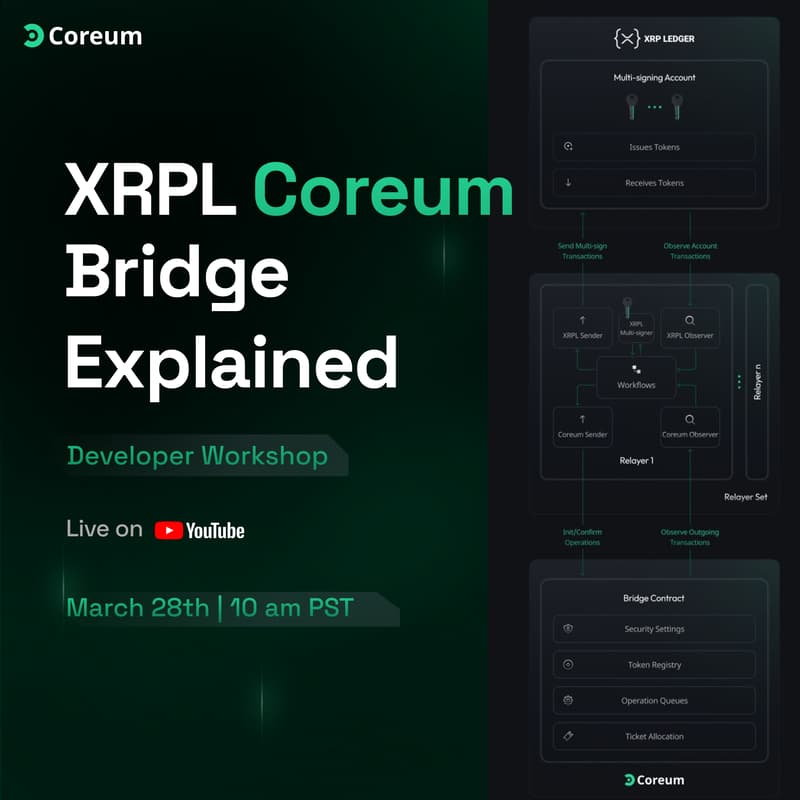 Cover Image for XRPL Coreum Bridge Explained | Developer Workshop