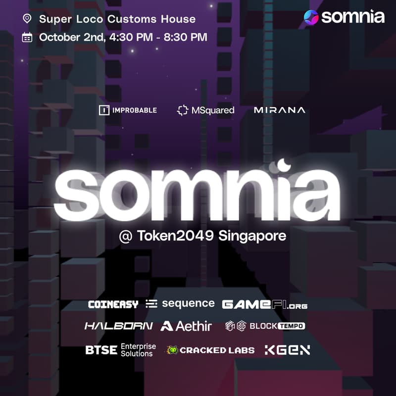 Cover Image for Somnia @ Token2049 Singapore