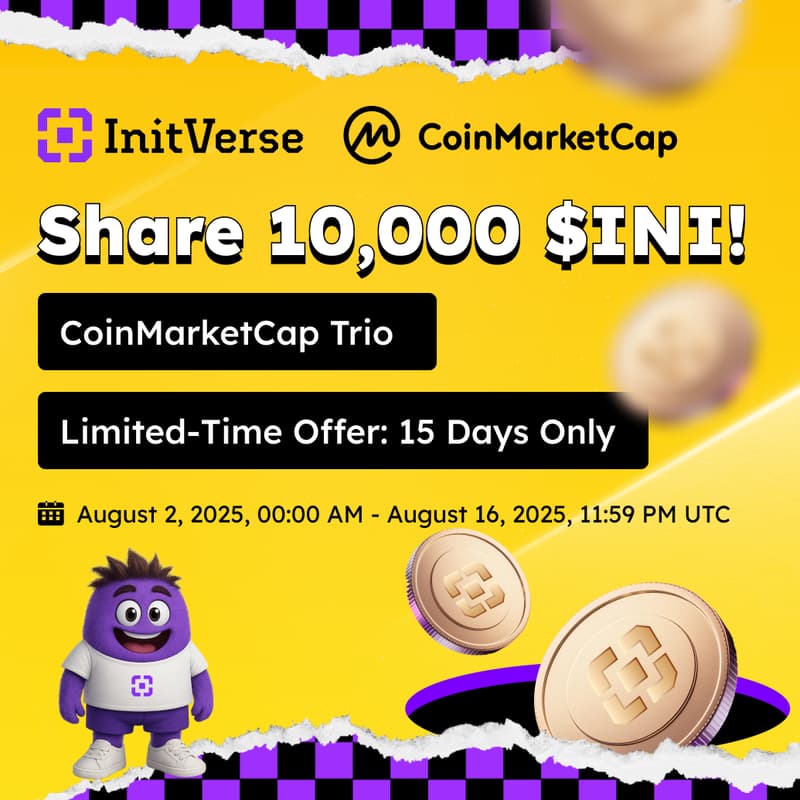 Cover Image for π Bookmark & Follow InitVerse on CoinMarketCap β Share 10,000 $INI!