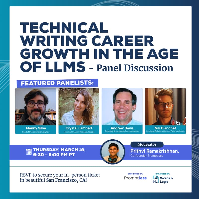 Cover Image for Technical Writing Career Growth in the Age of LLMs — Panel Discussion
