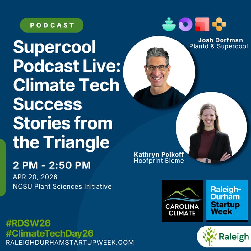 Cover Image for Supercool Podcast Live: Climate Tech Success Stories from the Triangle